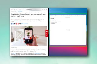 Bir Tom's Guide'ın Mac'te bölünmüş ekranın nasıl etkinleştirileceğini ve nasıl etkinleştirileceğini gösteren, Mac'te Safari'nin bir ekran görüntüsü