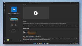 HEIF Resim Uzantıları uygulamasında Microsoft Store uygulaması
