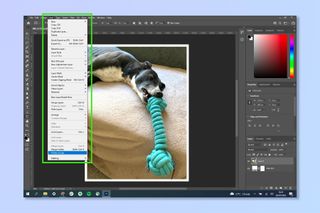 Adobe Photoshop'ta nasıl kenarlık ekleneceğini gösteren bir ekran görüntüsü