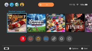 Nintendo Switch karanlık mod menüsü ekran görüntüsü