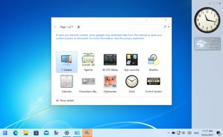 Windows 11'i Windows 7 ekran görüntüsü gibi gösterme