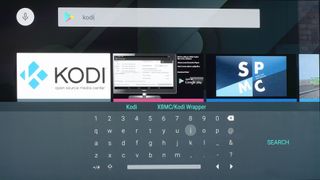 Android TV ekranında Kodi bulmanın ekran görüntüsü