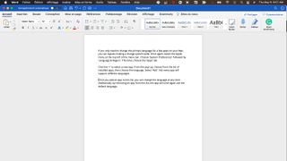 Varsayılan dil olarak Fransızca ile Microsoft Word