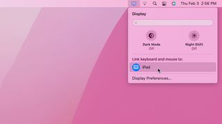 macOS'ta Evrensel Denetim özelliğinin ekran görüntüsü