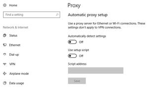 Windows 10 proxy'si