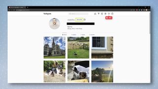 Windows'ta Chrome'da Instagram web sitesi