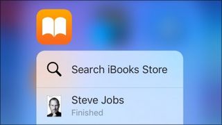 iBooks 3D Touch kısayolları