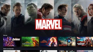 Disney Plus'ta izlenebilen Marvel filmlerinden bir ekran görüntüsü