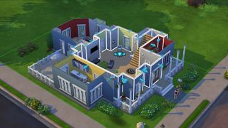 The Sims 4 hileleri - Yukarıdan çatısız görünen bir bina düzeni