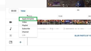 YouTube'da videolar nasıl düzenlenir: Bitiş ekranı ekleyin 2. adım: "Şablonu uygula"yı tıklayın