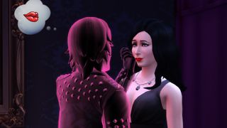 The Sims 4 hileleri - İki sim birbirini öpmeyi düşünüyor