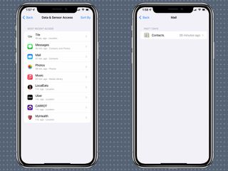 iOS 15.2 uygulaması gizlilik raporu sensör bilgisi