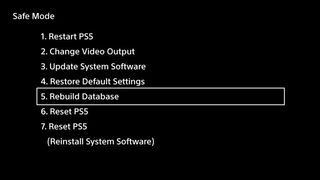 PS5 güvenli mod