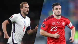 Harry Kane ve Xherdan Shaqiri İngiltere-İsviçre canlı yayınında