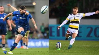 Leinster ve La Rochelle ragbi oyuncuları penaltı vuruşlarını kullanıyor