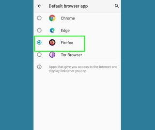 varsayılan tarayıcı nasıl değiştirilir - android tarayıcıyı seçin