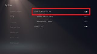 TV uzaktan kumandasıyla PS5'inizi nasıl kontrol edersiniz - HDMI Device Link'i etkinleştirin