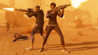 Saints Row Silahları, saldırı tüfekli iki gangster