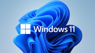 Yeni duvar kağıdının önündeki Windows 11 logosu