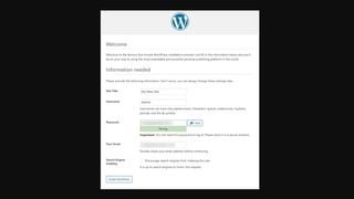 WordPress oluşturma sürecinin son aşaması