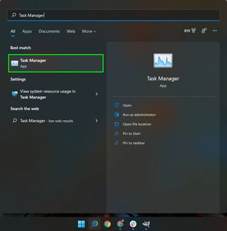 Windows 11'de görev yöneticisi