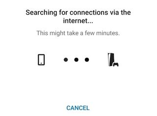 PS5'te uzaktan oynatma nasıl yapılır — PS Remote Play'in bağlantıları aradığını gösteren ekran