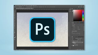 Adobe Photoshop'ta düzenlenen Adobe Photoshop logosu