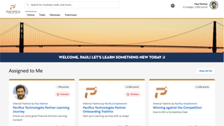 Salesforce'un Trailhead ana ekranı