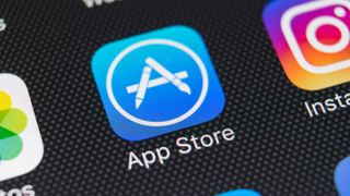 Telefon ekranındaki App Store