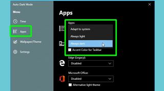 Windows 10'da karanlık mod nasıl otomatikleştirilir - uygulamalar