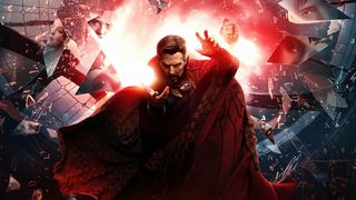 Sorcerer Supreme'in ön ve orta kısmıyla Doctor Strange 2 için bir tanıtım görseli