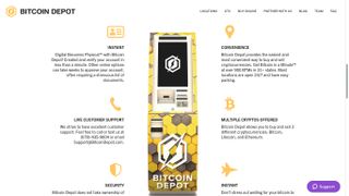 Bitcoin Depot web sitesinin ekran görüntüsü