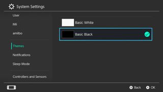 Nintendo Switch tema seçim ekranı