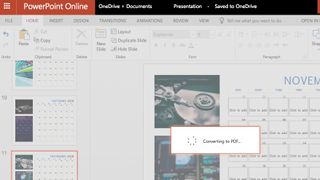 Microsoft PowerPoint'te çevrimiçi takvim yazdırma