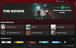 Tom's Guide'ın Spotify'a müzik nasıl yüklenir özelliği için Spotify Masaüstü görüntüsünü gösteren ana görsel