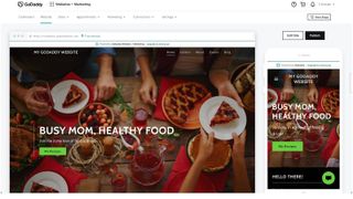 GoDaddy ile bir web sitesi oluşturun - GoDaddy'nin yeni bir web sitesi için önizlemesi
