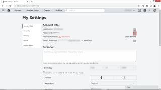Roblox şifresi