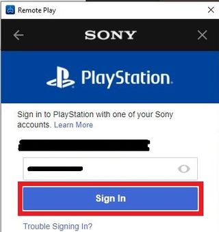 PS5'te uzaktan oynatma nasıl yapılır — PS Remote Play ekranında Oturum Aç düğmesi