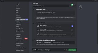 Discord Özel Anahtar Kelime Değişiklikleri