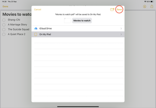 Apple notlarını iPad'de PDF'ye dönüştürme