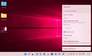 Windows 11 bildirimleri ekran görüntüsü