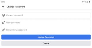 Facebook uygulamasında şifre nasıl değiştirilir: Mevcut ve yeni şifreleri yazın
