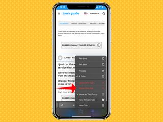 iOS 15 Safari'de tarayıcı sekmeleri nasıl kapatılır