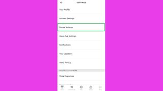Alexa'nın sesi nasıl değiştirilir 3. adım: "Cihaz ayarları"na dokunun