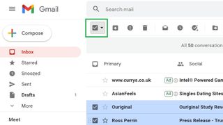 Gmail'de tümü nasıl okundu olarak işaretlenir?