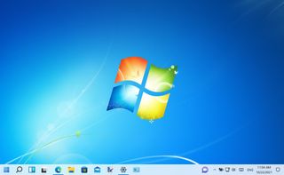 Windows 11'i Windows 7 ekran görüntüsü gibi gösterme