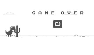 chrome dinozor oyunu nasıl hacklenir - oyun bitti